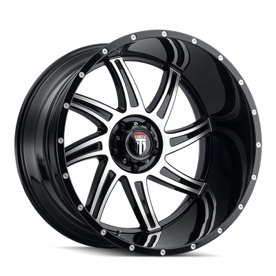 Vortex - 22in, Gloss Black Machined, 22X12, 6x135, -44mm, 729419136130, 729419136130