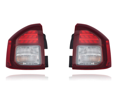 Tail Light Assembly For 5272908AB, 5272909AB 14-17 Jeep Compass - Pair Left Driver + Right Passenger Set, NSF Tail Light Assembly For 5272908AB, 5272909AB 14-17 Jeep Compass - Pair Left Driver + Right Passenger Set, NSF