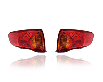 Tail Light Assembly For 8155002460, 8156002460 09-10 Toyota Corolla (USA-Build Only) - Outer, Pair Left Driver + Right Passenger Set