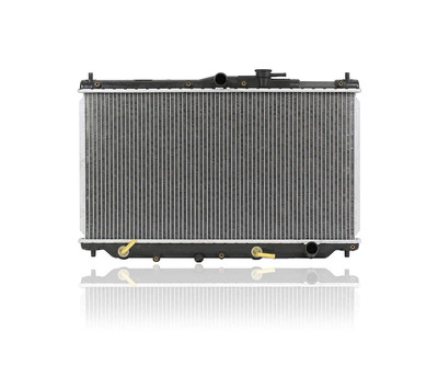 Radiator For 90-93 Honda Accord Sedan/Coupe/Wagon, 92-96 Prelude S Automatic L4 - Denso/Toyo Design, Plastic Tank Brass Core, 2-Row - 19010PT1908