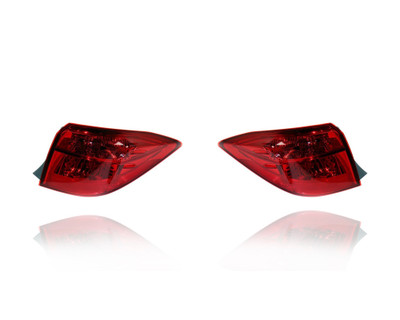 Tail Light Assembly For 17-19 Toyota Corolla SE/XLE/XSE/50th - Outer On Body, LED - CAPA - Pair, Left Driver + Right Passenger Set - 8155002B10, 8156002B10 Tail Light Assembly For 17-19 Toyota Corolla SE/XLE/XSE/50th - Outer On Body, LED - CAPA - Pair, Left Driver + Right Passenger Set - 8155002B10, 8156002B10