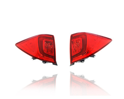 Tail Light Assembly For 16-18 Honda Pilot - Quarter, Outer on Body - Pair, Left Driver + Right Passenger Set - 33500TG7A01, 33550TG7A01 Tail Light Assembly For 16-18 Honda Pilot - Quarter, Outer on Body - Pair, Left Driver + Right Passenger Set - 33500TG7A01, 33550TG7A01