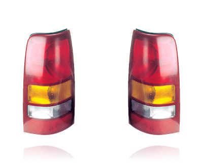 Tail Light Assembly For 19169018, 19169017 99-02 Chevrolet Silverado, 99-03 GMC Sierra 1500/2500 (Fleetside) - Pair, Left Driver + Right Passenger Set, NSF