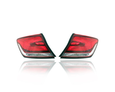 Tail Light Assembly For 13-15 Honda Civic-Sedan - Both Pair, Left Driver Right Passenger, Outer, NSF-Certified - 33500TR0A51, 33550TR0A51