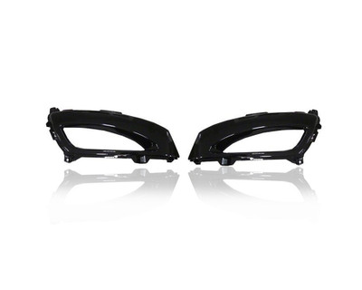 Fog Light Cover - Compatible/Replacement for '12-13 Kia Optima EX/LX/SX (USA/Korea-Build) - Without Daytime Running Lamp - Left + Right Set - 865524C000, 865514C000 - CAPA