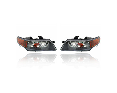 Headlight - Compatible/Replacement for '04-05 Acura TSX - HID, Lens & Housing Only - Pair, Left Driver + Right Passenger Set - 33101SECA12, 33151SECA12 Headlight - Compatible/Replacement for '04-05 Acura TSX - HID, Lens & Housing Only - Pair, Left Driver + Right Passenger Set - 33101SECA12, 33151SECA12