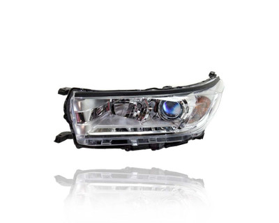 Headlight Assembly - Compatible/Replacement for '17-19 Toyota Highlander (Exclude SE/Limited trim) - Smoked Chrome, Without LED Daytime Running Light - Left Hand - Driver - 811500E330 - CAPA