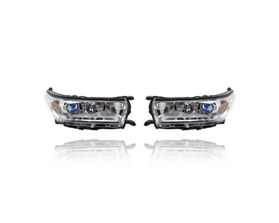 Headlight Assembly - Compatible/Replacement for '17-19 Toyota Highlander (Exclude SE/Limited trim) - Smoked Chrome, Without LED Daytime Running - Left + Right Set - 811100E330, 811500E330 - CAPA Headlight Assembly - Compatible/Replacement for '17-19 Toyota Highlander (Exclude SE/Limited trim) - Smoked Chrome, Without LED Daytime Running - Left + Right Set - 811100E330, 811500E330 - CAPA