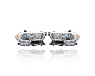 Headlight Assembly - Compatible/Replacement for '16-17 Toyota Tacoma SR5 - Halogen With Fog Lamp & Halogen Daytime Running Light - Left Driver Right Passenger Set - 8111004260, 8115004260 - CAPA Headlight Assembly - Compatible/Replacement for '16-17 Toyota Tacoma SR5 - Halogen With Fog Lamp & Halogen Daytime Running Light - Left Driver Right Passenger Set - 8111004260, 8115004260 - CAPA