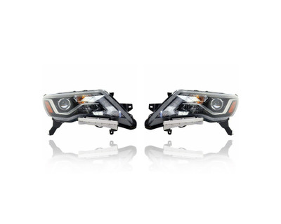 Headlight Assembly - Compatible/Replacement for '17-19 Nissan Pathfinder S/SV/SL - Halogen - Pair, Left Driver + Right Passenger Set - 260109PF9A, 260609PF9A - CAPA Headlight Assembly - Compatible/Replacement for '17-19 Nissan Pathfinder S/SV/SL - Halogen - Pair, Left Driver + Right Passenger Set - 260109PF9A, 260609PF9A - CAPA