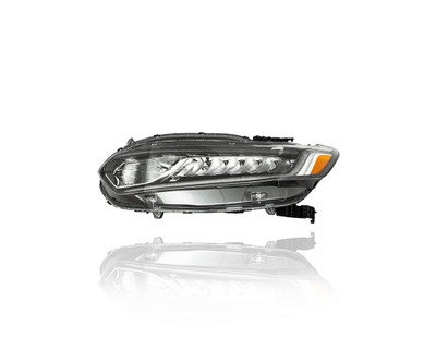 Headlight Assembly Compatible/Replacement for '18-22 Honda Accord Sedan (Exclude Touring trim) - LED Low Beam, With Halogen High Beam - Left Hand - Driver - 33150TVAA01 - CAPA