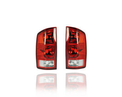 Tail Light Assembly - Compatible/Replacement for '02-06 Dodge RAM Pickup, 05-06 1500-Mega/2500/3500 - Pair, Left Driver + Right Passenger Set - 55077348AF, 55077347AF - CAPA Tail Light Assembly - Compatible/Replacement for '02-06 Dodge RAM Pickup, 05-06 1500-Mega/2500/3500 - Pair, Left Driver + Right Passenger Set - 55077348AF, 55077347AF - CAPA
