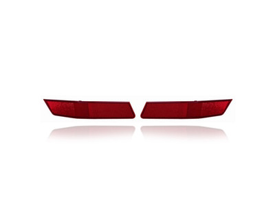 Bumper Reflector - Compatible/Replacement for '17-19 Nissan Rogue/Hybrid - Rear - Pair, Left Driver + Right Passenger Set - 265606FV0B, 265656FV0B - CAPA Bumper Reflector - Compatible/Replacement for '17-19 Nissan Rogue/Hybrid - Rear - Pair, Left Driver + Right Passenger Set - 265606FV0B, 265656FV0B - CAPA