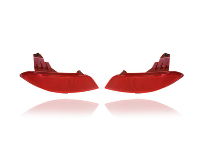 Bumper Reflector - Compatible/Replacement for '16-21 Honda HR-V - Rear - Pair, Left Driver + Right Passenger Set - 33505T7SA01, 33555T7SA01 - CAPA