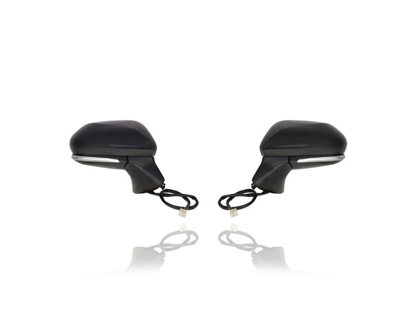 Door Mirror - Compatible/Replacement for '18-23 Toyota Camry/Hybrid LE/SE/XLE/XSE (North American Built) - Heated, With Signal & Blind Spot, Without Camera - Pair Set - 8791006840, 8794006840