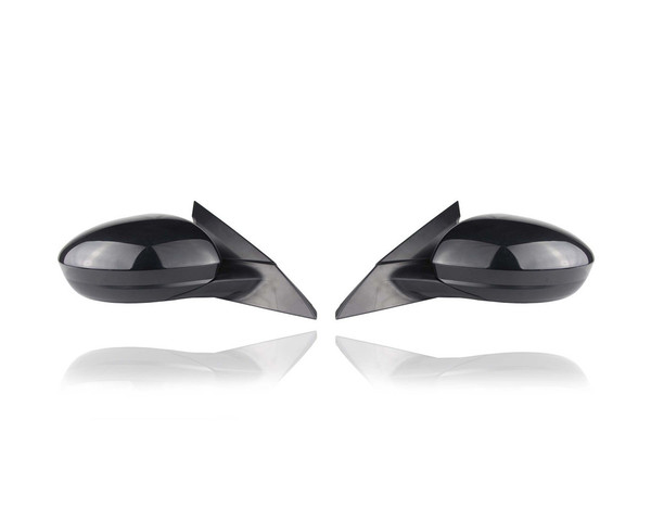 Door Mirror - Compatible/Replacement for '19-21 Nissan Altima S/SV/SR - Powered, Non-Heated, Without Signal & Camera, Black - Pair, Left Driver + Right Passenger Set - 963016CA0A, 963026CA0A