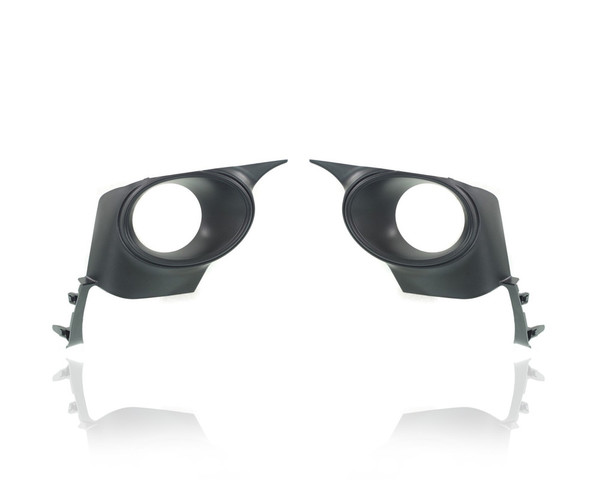 Fog Light Cover - Compatible/Replacement for '14-16 Lexus IS250/350/200T/300 - Matte-Black - Pair, Left Driver + Right Passenger Set - 8148153030, 8148253030