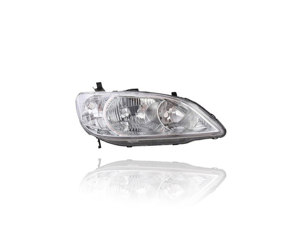 Headlight - Compatible/Replacement for '04-05 Honda Civic/Hybrid Sedan/Coupe - Right Hand - Passenger - 33101S5AA51 - CAPA