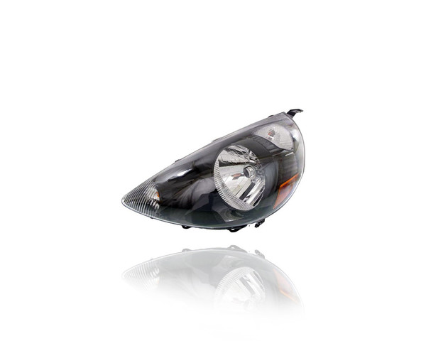 Headlight - Compatible/Replacement for '07-08 Honda Fit - Night Hawk Black (Code B92P) - Left Hand - Driver - 33151SLNA01ZC - CAPA