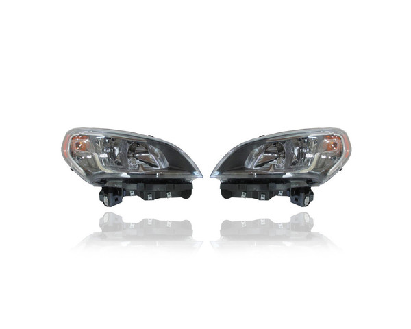 Headlight Assembly - Compatible/Replacement for '15-20 RAM ProMaster City Cargo/Passenger - Pair, Left Driver + Right Passenger Set - 68469415AA, 68469416AA