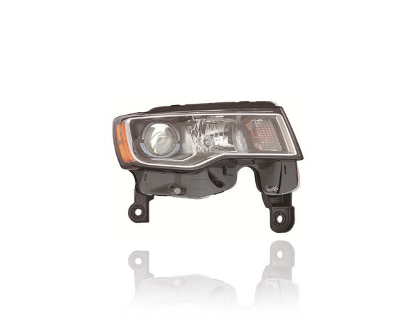 Headlight Assembly - Compatible/Replacement for '17-21 Jeep Grand Cherokee/Laredo/Limited - Halogen Chrome - Right Hand - Passenger - 68289234AF - CAPA