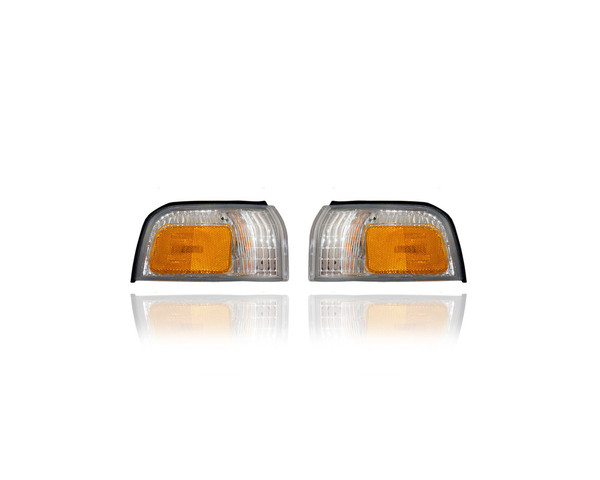 Parking - Side Marker Light Assembly - Compatible/Replacement for '90-91 Honda Accord - Pair, Left Driver + Right Passenger Set - 34300SM4A02, 34350SM4A02