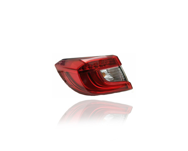 Tail Light Assembly - Compatible/Replacement for '18-22 Honda Accord Sedan LX/EX/EXL/Sport - Outer On Body Halogen - Left Hand - Driver - 33550TVAA01
