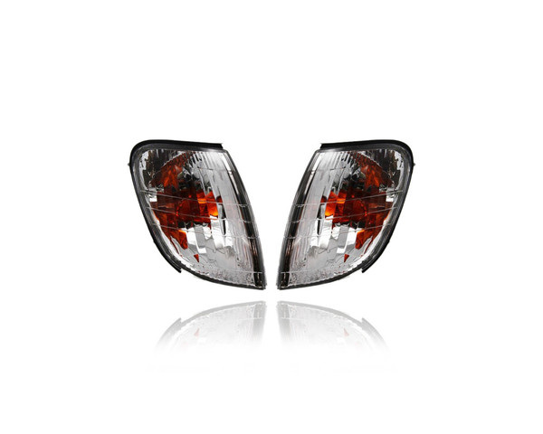 Cornering Light Assembly - Compatible/Replacement for '98-00 Lexus LS400 - Pair, Left Driver + Right Passenger Set - 8151050060, 8152050060