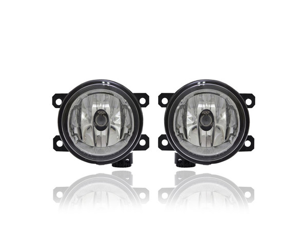 Fog Light Assembly - Compatible/Replacement for '15-18 Jeep Renegade - Pair, Left Driver + Right Passenger Set - 68256470AA CAPA