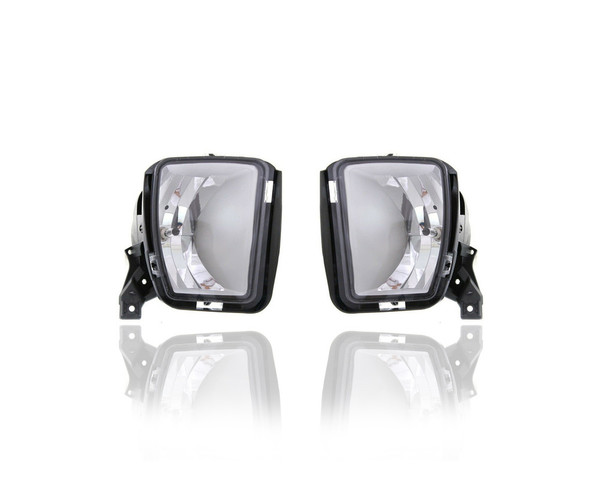 Fog Light Assembly - Compatible/Replacement for '13-18 RAM Pickup 1500, 19-20 1500-Classic - Halogen Square-Type - Pair, Left Driver + Right Passenger Set - 68104820AF, 68104821AF CAPA