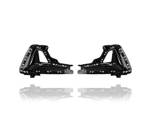 Fog Light Cover - Compatible/Replacement for '18-19 Hyundai Sonata SE/Eco - With Fog Lamp Hole, Halogen Daytime Running Light - Pair, Left Driver + Right Passenger Set - 86522C1AA0, 86521C1AA0