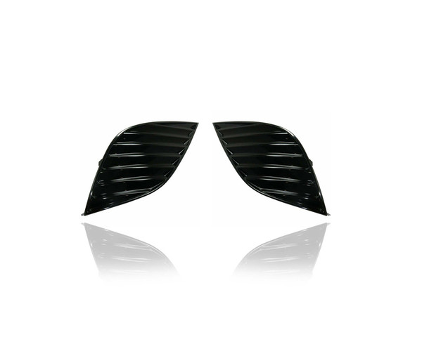 Fog Light Cover - Compatible/Replacement for '18-21 Toyota Camry XSE/TRD - Without Fog Lamp Hole, Primed Black - Pair, Left Driver + Right Passenger Set - 8148106180, 8148206180