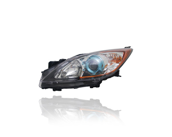 Headlight - Compatible/Replacement for '12-13 Mazda Mazda3 Sedan/Hatchback i/s-Touring Skyactiv - Halogen With Blue-Ring - Left Hand - Driver - BFD1510L0D