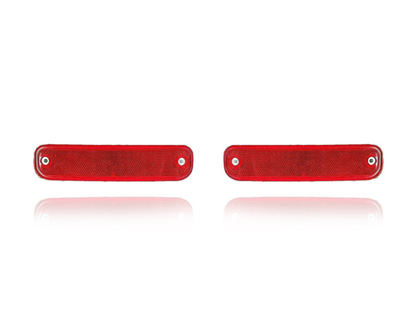 Side Marker Light For 78-87 Chevrolet GMC Pickup S/MK - Rear, Without Chrome Stepside - Pair, Left Driver + Right Passenger Set - 329834