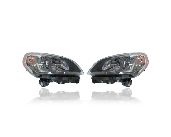 Headlight Assembly - Compatible/Replacement for '15-20 RAM ProMaster City Cargo/Passenger - Pair, Left Driver + Right Passenger Set - 68469415AA, 68469416AA CAPA