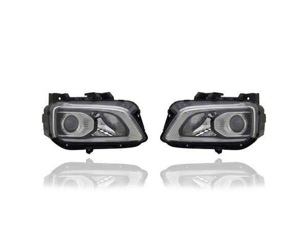 Headlight Assembly - Compatible/Replacement for '18-21 Hyundai Kona - Halogen - Pair, Left Driver + Right Passenger Set - 92102J9020, 92101J9020 CAPA