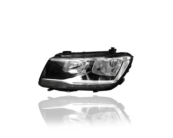 Headlight Assembly - Compatible/Replacement for '18-21 VW Volkswagen Tiguan S/SE/SEL/SEL R-Line/Jet-Black-Only - Halogen With LED Daytime Running Light - Left Hand - Driver - 5NL941005