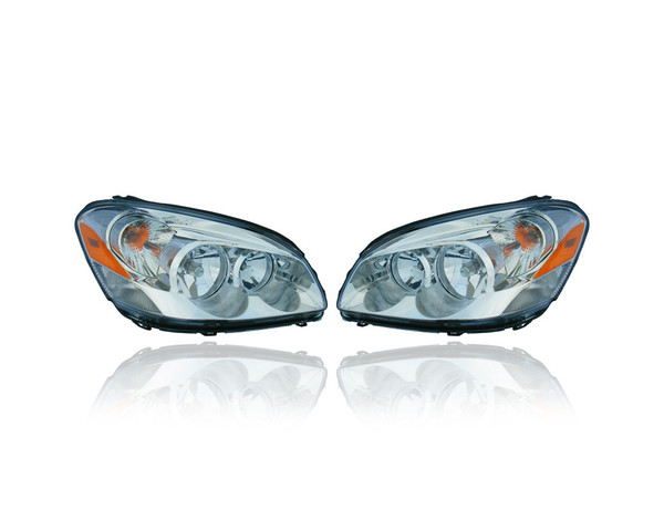 Headlight Assembly - Compatible/Replacement for '06-11 Buick Lucerne (Exclude 06-07 CX Model) - Pair, Left Driver + Right Passenger Set - 25974774, 25974773