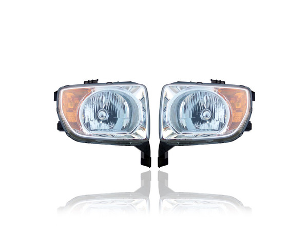 Headlight Assembly - Compatible/Replacement for '03-06 Honda Element - Pair, Left Driver + Right Passenger Set - 33101SCVA01, 33151SCVA01