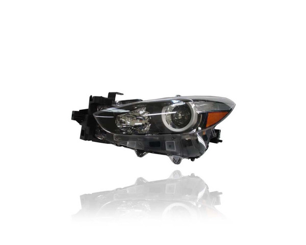 Headlight Assembly - Compatible/Replacement for '17-18 Mazda Mazda3 Sedan/Hatchback Sport/Touring, 17-17 Grand Touring - Halogen - Left Hand - Driver - BABF510L0D CAPA