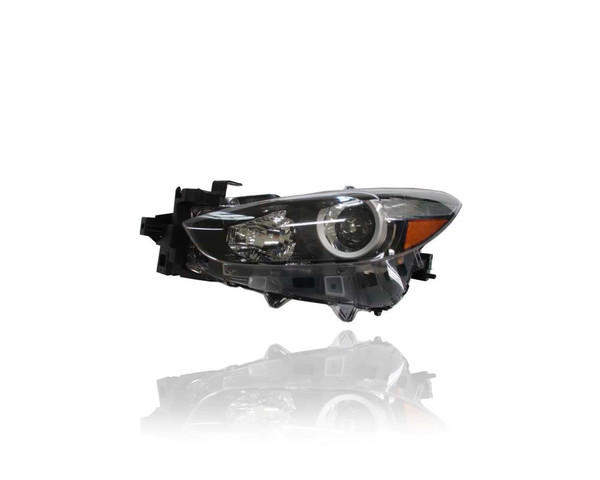 Headlight Assembly - Compatible/Replacement for '17-18 Mazda Mazda3 Sedan/Hatchback Sport/Touring, 17-17 Grand Touring - Halogen - Left Hand - Driver - BABF510L0D
