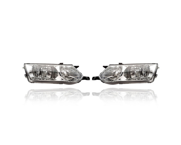 Headlight Assembly - Compatible/Replacement for '02-03 Toyota Solara - Pair, Left Driver + Right Passenger Set - 81110AA050, 81150AA050