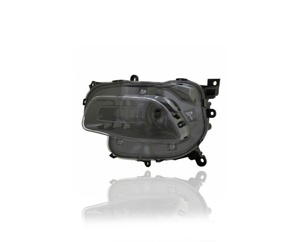 Headlight Assembly - Compatible/Replacement for '16-18 Jeep Cherokee, 17-18 Cherokee Trailhawk - Halogen With Black Trim - Left Hand - Driver - 68292993AB CAPA