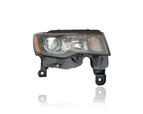 Headlight Assembly - Compatible/Replacement for '17-21 Jeep Grand Cherokee Trailhawk-Only - Halogen, Black - Right Hand - Passenger - 68266646AF