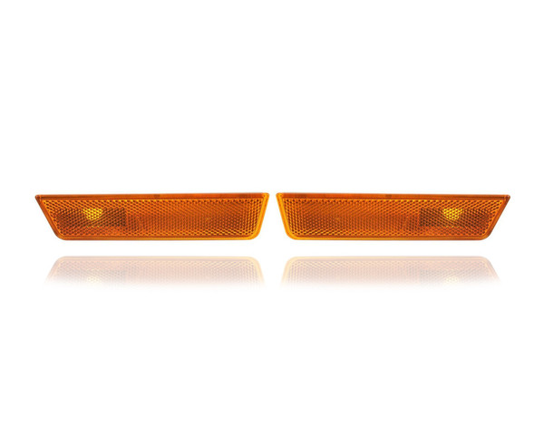 Side Marker Light - Compatible/Replacement for '08-14 Dodge Challenger - Pair, Left Driver + Right Passenger Set - 68043394AA, 68043395AA