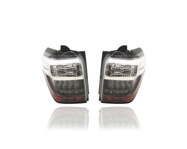 Tail Light - Compatible/Replacement for '14-21 Toyota 4Runner - Pair, Left Driver + Right Passenger Set - 8155135402, 8156135392 CAPA