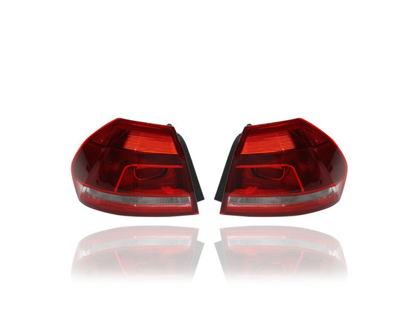 Tail Light Assembly - Compatible/Replacement for '12-15 VW Volkswagen Passat - On Body - Pair, Left Driver + Right Passenger Set - 561945096H, 561945095H