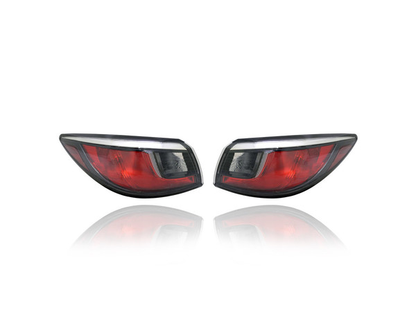 Tail Light Assembly - Compatible/Replacement for '16-16 Scion iA, 16-20 Yaris/iA Sedan - Outer On Body Quarter Panel - Pair, Left Driver + Right Passenger Set - 81550WB004, 81560WB004