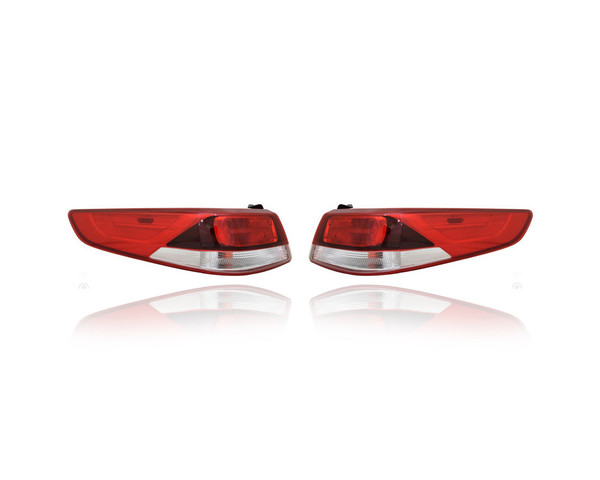 Tail Light Assembly - Compatible/Replacement for '16-20 Kia Optima LX 1.6T/2.4L - Outer On Body, Halogen - Pair, Left Driver + Right Passenger Set - 92402D5000, 92401D5000 CAPA