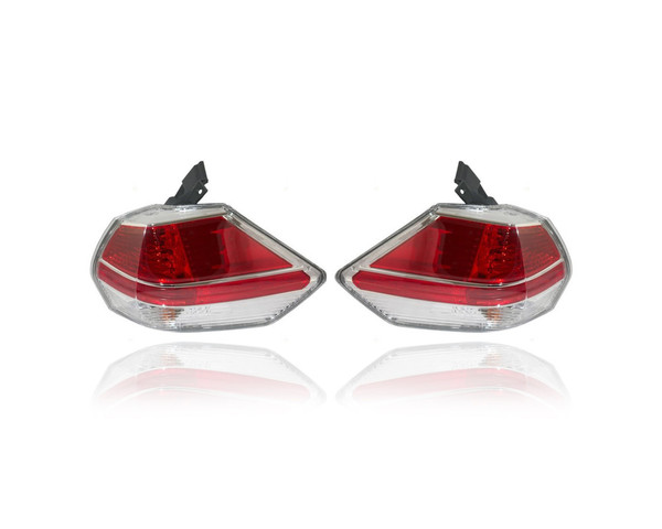 Tail Light Assembly - Compatible/Replacement for '14-16 Nissan Rogue - Outer On Body - Pair, Left Driver + Right Passenger Set - 265504BA0A, 265554BA0A